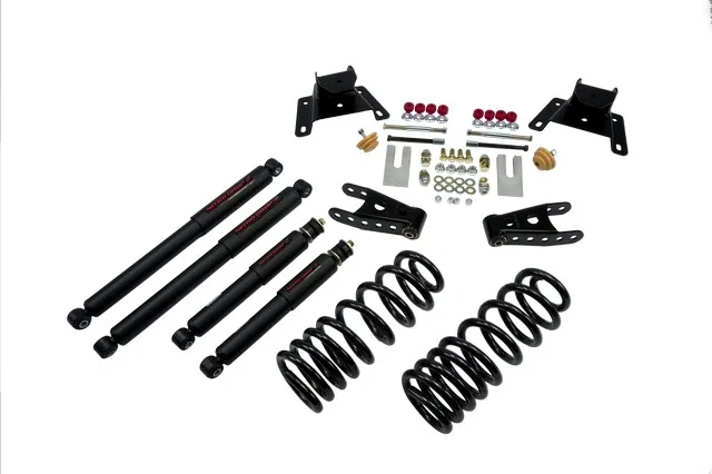 924ND – BELLTECH Lowering Kit, 2 Inch Front/ 4 Inch Rear Drop Silver/ Black With Nitro Drop Shock Absorbers With Fron...